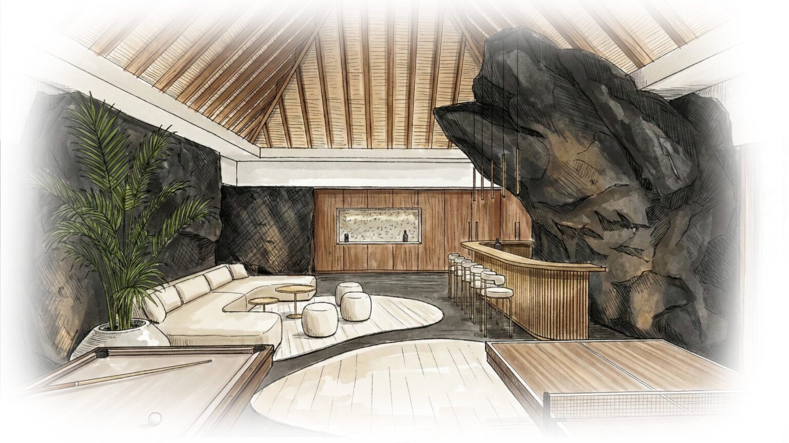 Claire Mélul Architecture Intérieure - Villa Tahiti - Salle de jeux